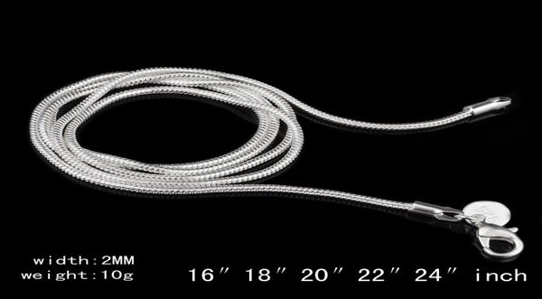 2mm 925 sterling silver smooth chain necklace jewelry 16-24" mix size dhl 387762
2mm 925 sterling silver smooth chain necklace jewelry 16-24" mix size dhl 387762