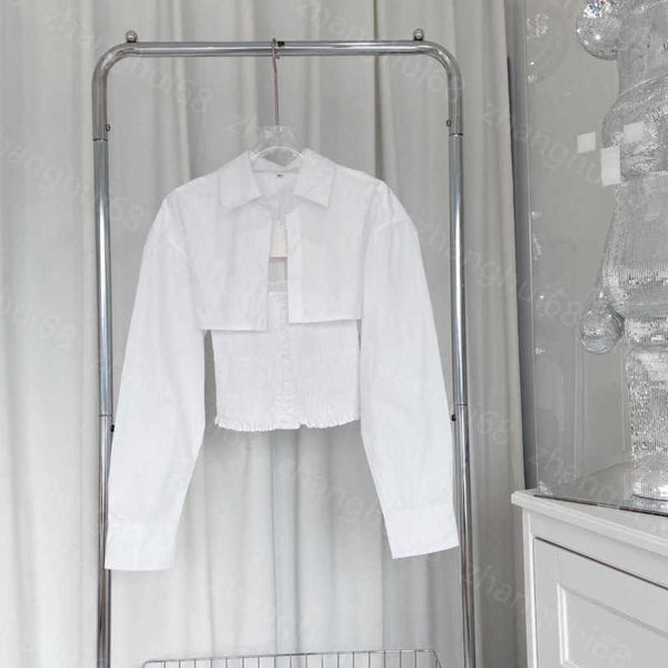 23ss women shirt womens designer clothing high neck blouse short lapel style fake two halter long sleeve shirts women clothes a1, White
23ss women shirt womens designer clothing high neck blouse short lapel style fake two halter long sleeve shirts women clothes a1, White