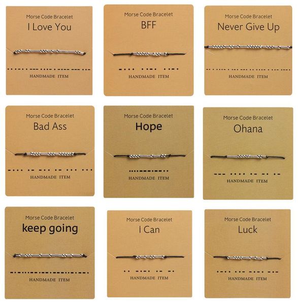 handmade morse code bracelet beads adjustable black string charm bracelets with i love you lettering cardboard creative jewelry fo8042627, Golden;silver
handmade morse code bracelet beads adjustable black string charm bracelets with i love you lettering cardboard creative jewelry fo8042627, Golden;silver