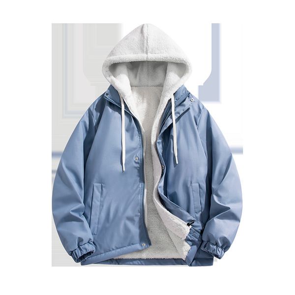 mens jackets fashion autumn winter lamb velvet coats solid cargo warm padded fleece hooded outwear thick plush parkas 230725, Black;brown
mens jackets fashion autumn winter lamb velvet coats solid cargo warm padded fleece hooded outwear thick plush parkas 230725, Black;brown