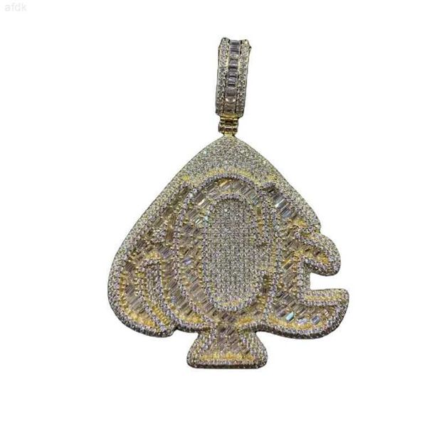 fashion jewelry custom baguette vvs moissanite spade pendant hip hop gold plated silver 925 poker ace charms pendant
fashion jewelry custom baguette vvs moissanite spade pendant hip hop gold plated silver 925 poker ace charms pendant