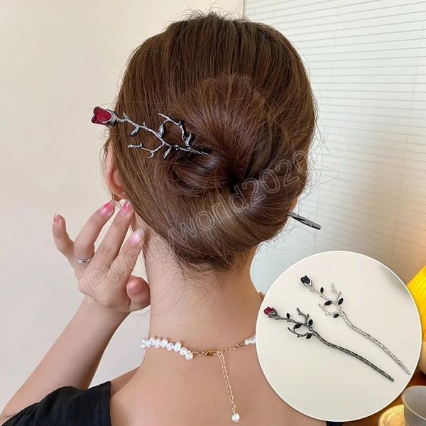vintage rose flower hair sticks for women girls black red flower metal hairpins lady hairsticks fashion headwear hair accessorie
vintage rose flower hair sticks for women girls black red flower metal hairpins lady hairsticks fashion headwear hair accessorie