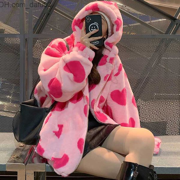 women's hoodies sweatshirts cartoon heart bear zipper hoodie women's wool sweatshirt hip hop warm winter loose jacket long sleeve, Black
women's hoodies sweatshirts cartoon heart bear zipper hoodie women's wool sweatshirt hip hop warm winter loose jacket long sleeve, Black