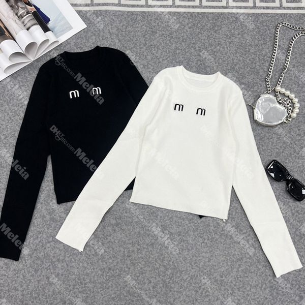 crew neck knitwear women letter knits long sleeve tees for lady designer jacquard cotton, White
crew neck knitwear women letter knits long sleeve tees for lady designer jacquard cotton, White