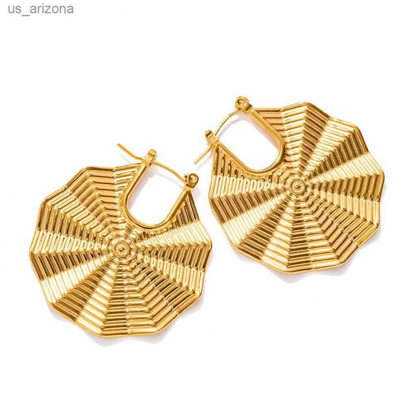 youthway stylish trendy stainless steel scalloped earrings for women gold color party temperament jewelry l230620, Golden;silver
youthway stylish trendy stainless steel scalloped earrings for women gold color party temperament jewelry l230620, Golden;silver