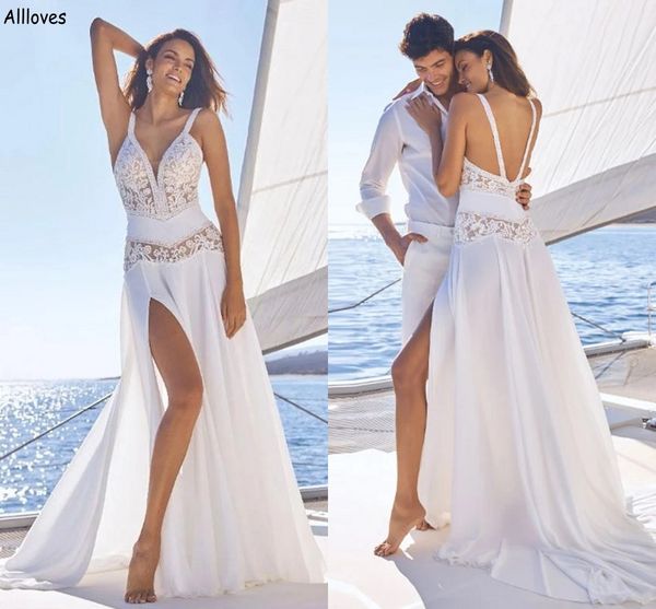 white flowy chiffon a line wedding dresses for women chic lace spaghetti straps thigh split bridal gowns summer beach simple boho reception
white flowy chiffon a line wedding dresses for women chic lace spaghetti straps thigh split bridal gowns summer beach simple boho reception