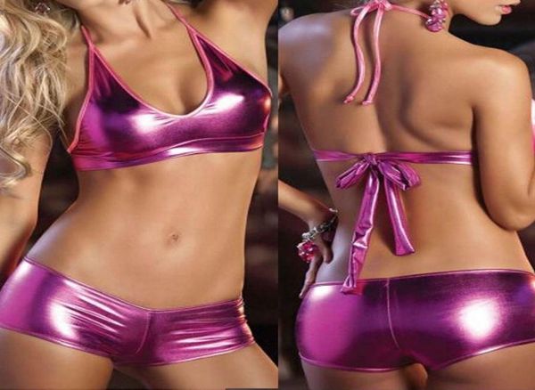 uniform temptation patent leather suit nightclub pole dancing pu leather bikini suit women underwear sleepwear clubwear for w4918359, Black 
uniform temptation patent leather suit nightclub pole dancing pu leather bikini suit women underwear sleepwear clubwear for w4918359, Black