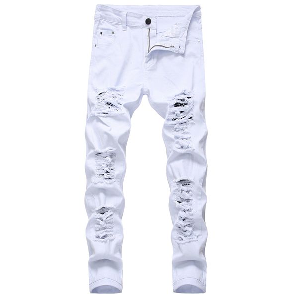 mens jeans straight hole destruction trousers distressed men denim fashion designer brand white pants male large size 230725, Blue
mens jeans straight hole destruction trousers distressed men denim fashion designer brand white pants male large size 230725, Blue