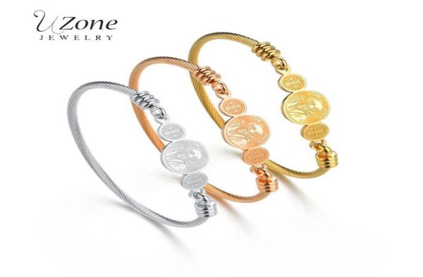 uzone design san benito bracelet gold stainless steel religious cross medal bangles for women fashion jewelry gift pulsera bangle3211916, Black
uzone design san benito bracelet gold stainless steel religious cross medal bangles for women fashion jewelry gift pulsera bangle3211916, Black