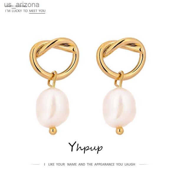 yhpup minimalist natural pearls dangle earrings fashion korean simple elegant metal texture stylish jewelry for girl gift l230620, Golden;silver
yhpup minimalist natural pearls dangle earrings fashion korean simple elegant metal texture stylish jewelry for girl gift l230620, Golden;silver