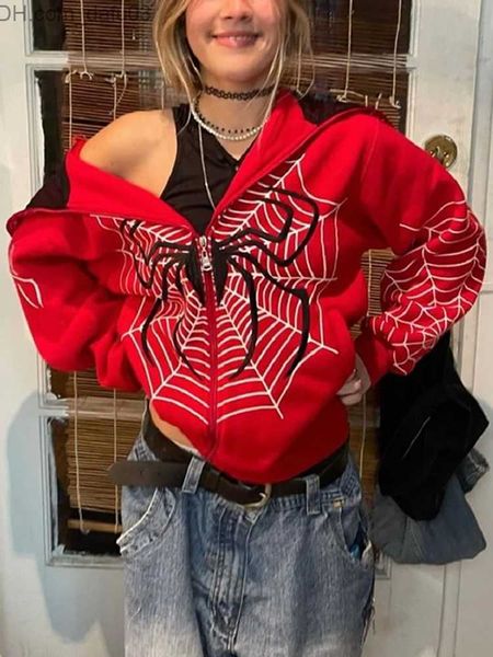 men's hoodies sweatshirts spider web red hooded sweatshirt zipper y2k clothing women's hip hop sweatshirt winter warm harajuku pun, Black
men's hoodies sweatshirts spider web red hooded sweatshirt zipper y2k clothing women's hip hop sweatshirt winter warm harajuku pun, Black