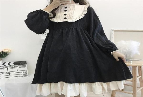 casual dresses japanese gothic lolita style balck women dress 2021 autumn kawaii puff sleeve loose vintage ruffles cos ladies vest5822858, Black;gray
casual dresses japanese gothic lolita style balck women dress 2021 autumn kawaii puff sleeve loose vintage ruffles cos ladies vest5822858, Black;gray