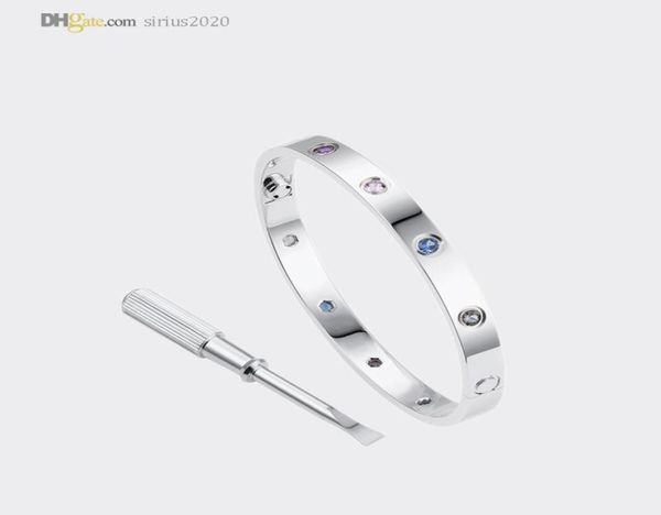 love bracelet mens bangle designer bracelets women silver bracelet colored diamonds luxury jewelry titanium steel goldplated neve6015744, Black
love bracelet mens bangle designer bracelets women silver bracelet colored diamonds luxury jewelry titanium steel goldplated neve6015744, Black