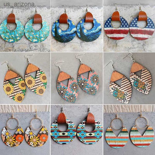wooden bohemian earrings stylish blue dye print geometric stripe stitching sun flower water ripple american earrings jewelry l230620, Golden;silver
wooden bohemian earrings stylish blue dye print geometric stripe stitching sun flower water ripple american earrings jewelry l230620, Golden;silver