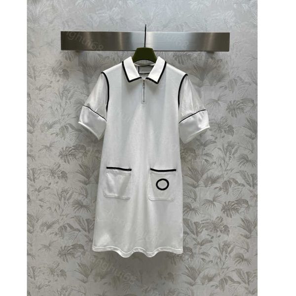 23ss womens designer clothing women dresses summer dress double-g embroidered pocket half-zip lapel draped short-sleeved dress womens clothi, Black;gray
23ss womens designer clothing women dresses summer dress double-g embroidered pocket half-zip lapel draped short-sleeved dress womens clothi, Black;gray