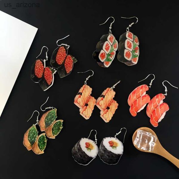 unusual sushi salmon japanese food dangling earrings for women funny fashion mini food girls earrings creative stylish earring l230620, Golden;silver
unusual sushi salmon japanese food dangling earrings for women funny fashion mini food girls earrings creative stylish earring l230620, Golden;silver