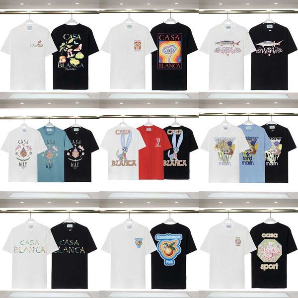 casablanca mens designer t shirt fashion brand 23ss summer new pure cotton short sleeve t-shirt for men and women with half sleeves, White;black
casablanca mens designer t shirt fashion brand 23ss summer new pure cotton short sleeve t-shirt for men and women with half sleeves, White;black
