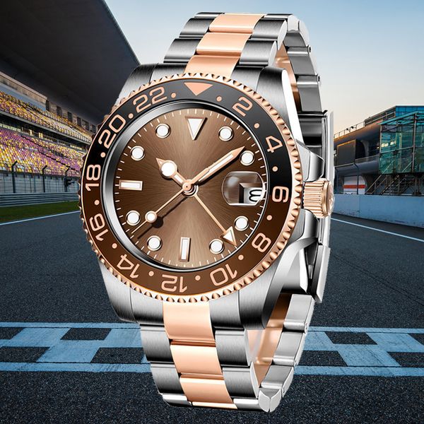 watch for mens ceramic luxury rootbeer watches automatic 40mm stainless steel folding buckle sapphire super luminous montre de luxe designer, Slivery;brown
watch for mens ceramic luxury rootbeer watches automatic 40mm stainless steel folding buckle sapphire super luminous montre de luxe designer, Slivery;brown