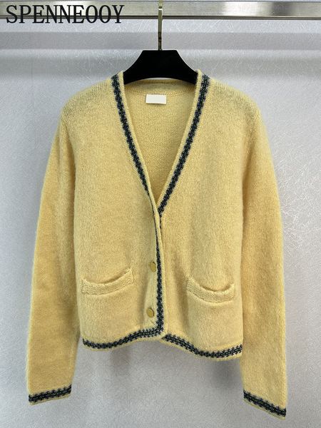 women's knits tees spenneooy autumn winter fashion yellow knitting cardigan vneck pocket loose long sleeve casual sweaters 230726, White
women's knits tees spenneooy autumn winter fashion yellow knitting cardigan vneck pocket loose long sleeve casual sweaters 230726, White