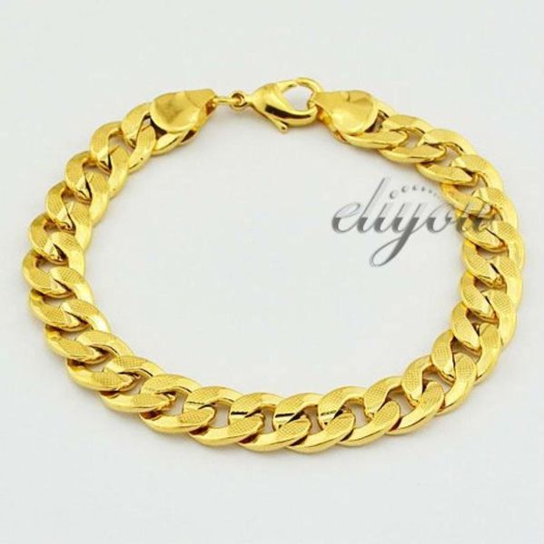 new fashion jewelry 9mm mens womens frosted curb cuban chain 18k yellow gold filled bracelet gold jewellery djb813352286, Golden;silver
new fashion jewelry 9mm mens womens frosted curb cuban chain 18k yellow gold filled bracelet gold jewellery djb813352286, Golden;silver
