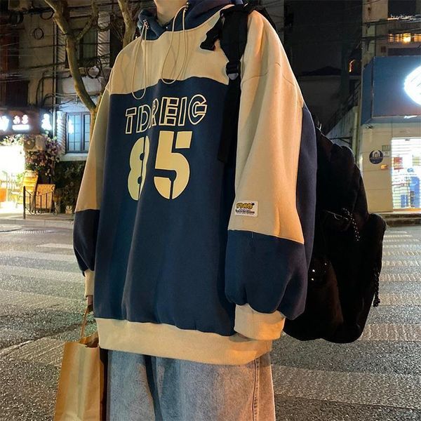men's hoodies autumn winter stitching contrast sweatshirt men's hong kong style loose handsome velvet jacket casual sports letter, Black
men's hoodies autumn winter stitching contrast sweatshirt men's hong kong style loose handsome velvet jacket casual sports letter, Black