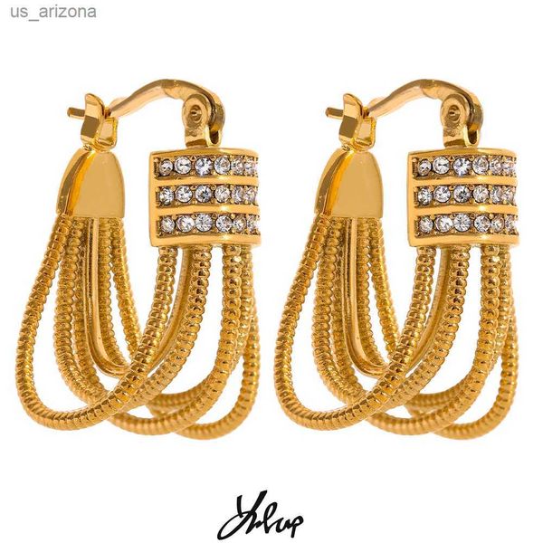 yhpup stainless steel cubic zirconia metal geometric cast statement earrings 18k gold plated stylish unique charm jewelry women l230620, Golden;silver
yhpup stainless steel cubic zirconia metal geometric cast statement earrings 18k gold plated stylish unique charm jewelry women l230620, Golden;silver