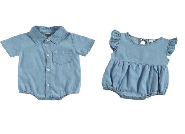born baby short sleeve sleeve bodysuit fashion solid color denim playsuit summer one piece suit for infant boy girl 018m rompers9661168, Blue
born baby short sleeve sleeve bodysuit fashion solid color denim playsuit summer one piece suit for infant boy girl 018m rompers9661168, Blue