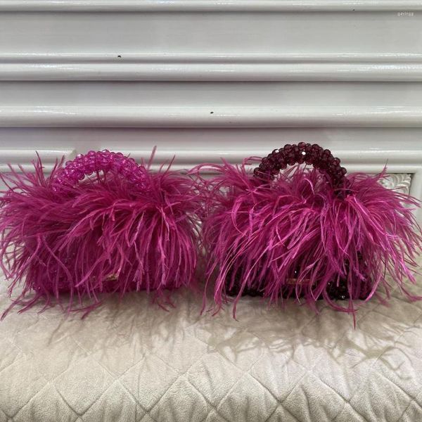 evening bags pearl bead bag with ostrich feather fur designer brand clear acrylic crystal stone box tote handbag women handmade party purse
evening bags pearl bead bag with ostrich feather fur designer brand clear acrylic crystal stone box tote handbag women handmade party purse