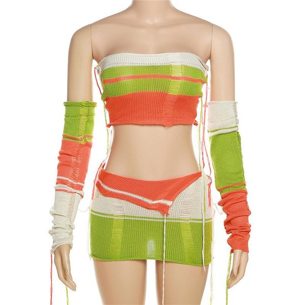 parkas echoine color patchwork knitted strapless crop with gloves tassle irregular mini skirt set streetwear skinny party outfits, Black
parkas echoine color patchwork knitted strapless crop with gloves tassle irregular mini skirt set streetwear skinny party outfits, Black