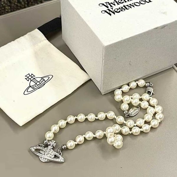 western empress dowager's pearl necklace women's high edition star full diamond saturn collar chain, Silver
western empress dowager's pearl necklace women's high edition star full diamond saturn collar chain, Silver