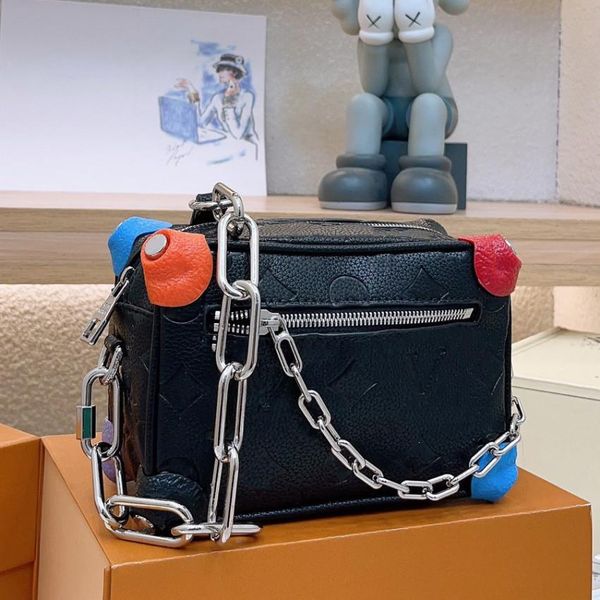 trend trunk handbags mens luxury shoulder bags thick chain ladies underarm small totes embossed correct letter colorfull suitcases
trend trunk handbags mens luxury shoulder bags thick chain ladies underarm small totes embossed correct letter colorfull suitcases