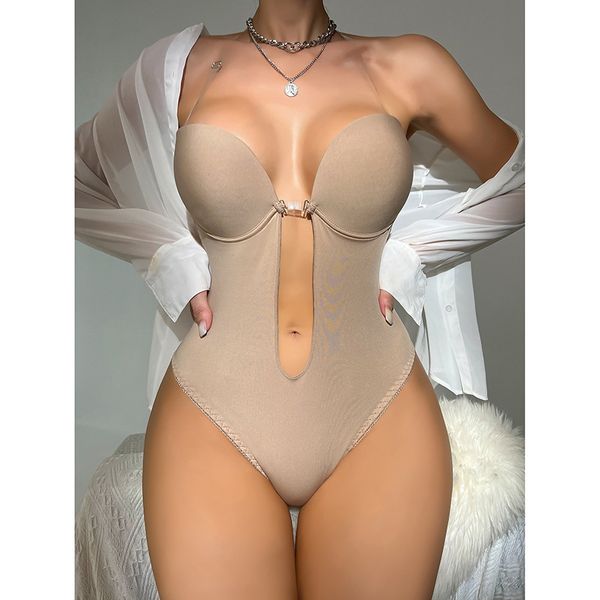 womens shapers bodysuit shapewear deep vneck body shaper backless u plunge thong waist trainer women clear strap padded push up corset 23072, Black;white
womens shapers bodysuit shapewear deep vneck body shaper backless u plunge thong waist trainer women clear strap padded push up corset 23072, Black;white