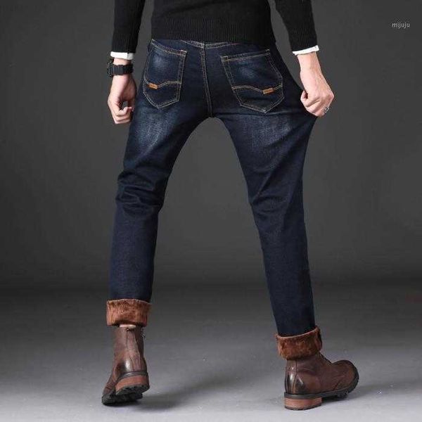 men's jeans men winter thicker warm black denim straight fit good quality fleece smart casual long blue size 40 l230726
men's jeans men winter thicker warm black denim straight fit good quality fleece smart casual long blue size 40 l230726