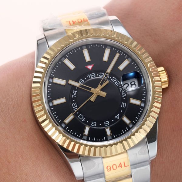 sky dhgate men's watch fully automatic mechanical 9001 movement 42mm watch air dual rotation function date 904l stainless steel sapphir, Slivery;brown
sky dhgate men's watch fully automatic mechanical 9001 movement 42mm watch air dual rotation function date 904l stainless steel sapphir, Slivery;brown