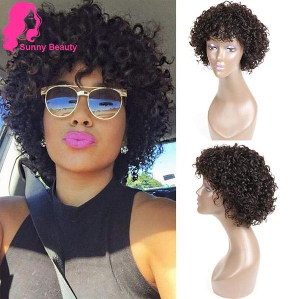 short curly human hair wig for black women brazilian bob none lace front with bangs deep curl wigs sunny beauty 1b24 machine7060412
short curly human hair wig for black women brazilian bob none lace front with bangs deep curl wigs sunny beauty 1b24 machine7060412