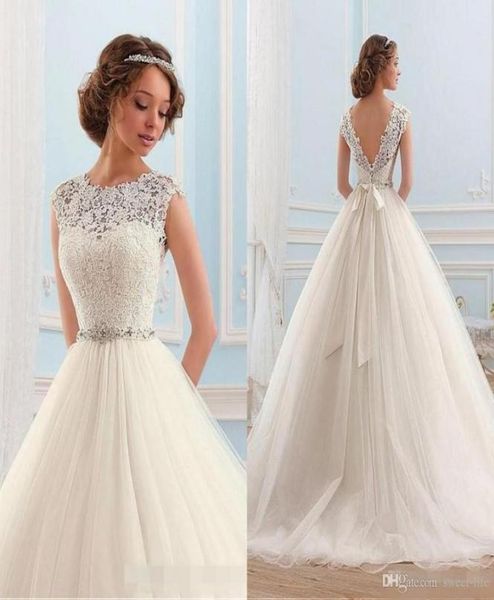custom made tulle wedding dresses backless cap sleeves bateau neck vintage lace beaded chapel train spring summer bridal wedding g1387026, White
custom made tulle wedding dresses backless cap sleeves bateau neck vintage lace beaded chapel train spring summer bridal wedding g1387026, White