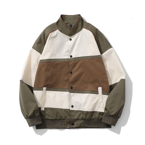 mens jackets standup collar color block jacket autumn vintage fashion loose couple thin coat baseball clothes streetwear style 230725, Black;brown
mens jackets standup collar color block jacket autumn vintage fashion loose couple thin coat baseball clothes streetwear style 230725, Black;brown