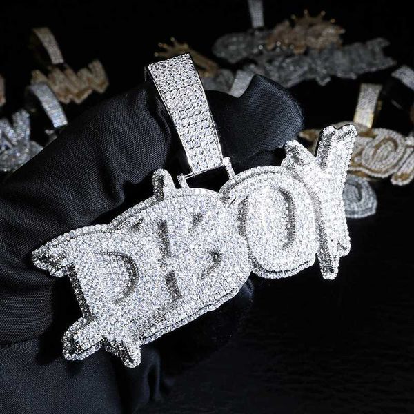 european and american hip-hop style 925 sterling silver inlaid mosang diamond pendant cross-border selling
european and american hip-hop style 925 sterling silver inlaid mosang diamond pendant cross-border selling