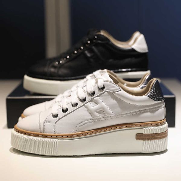 h genuine leather small white shoes women's high rise low color palette shoes all-season breathable thick soles casual sports shoes, Black
h genuine leather small white shoes women's high rise low color palette shoes all-season breathable thick soles casual sports shoes, Black