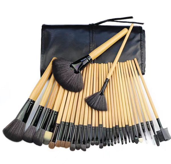 32 makeup brush set wooden handles with brush bag makeup brush, many style choices, support custom logo
32 makeup brush set wooden handles with brush bag makeup brush, many style choices, support custom logo