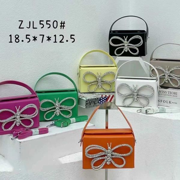 women's 2023 new shoulder popular bow small square handbag mini bags cross body bag