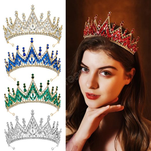 luxury white crystal crown hair accessories tiara for women party green rhinestone bridal crown wedding hair jewelry 5 colors, White;golden
luxury white crystal crown hair accessories tiara for women party green rhinestone bridal crown wedding hair jewelry 5 colors, White;golden