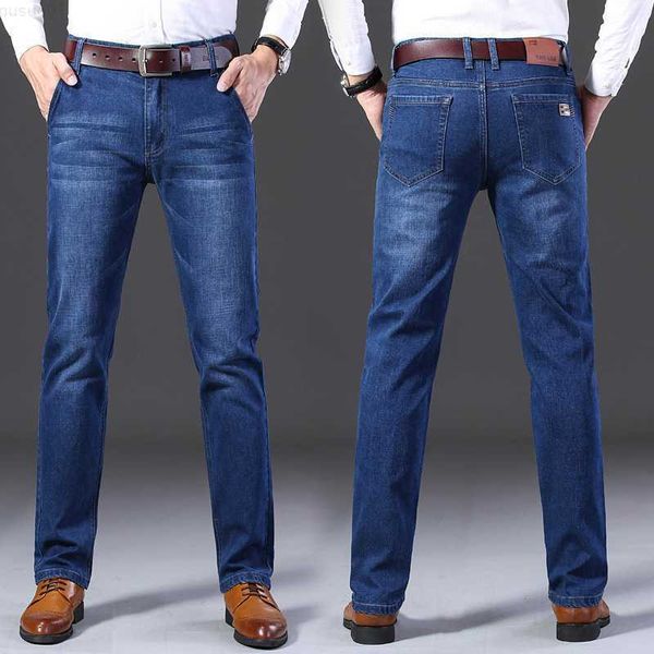 men's business straight tube loose elastic fashion solid denim trouser casual slim fit jeans for men pants 230316 l230726, Blue
men's business straight tube loose elastic fashion solid denim trouser casual slim fit jeans for men pants 230316 l230726, Blue
