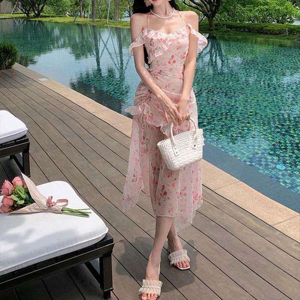 arrival sweet floral dress for women summer design medium long ruffled, Black;gray
arrival sweet floral dress for women summer design medium long ruffled, Black;gray