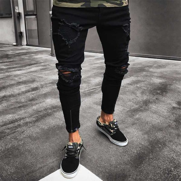 men's jeans fashion mens cool designer black ripped skinny destroyed frayed slim fit denim pant zipper hop pants holes for men y2303 l2, Blue
men's jeans fashion mens cool designer black ripped skinny destroyed frayed slim fit denim pant zipper hop pants holes for men y2303 l2, Blue