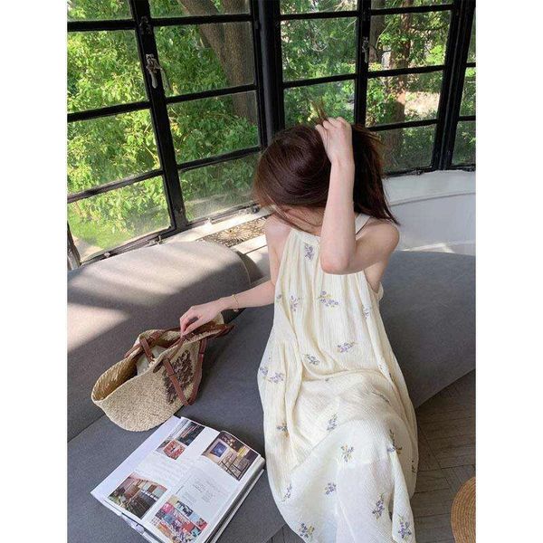 wan lei qing ling lan flower embroidery neck dress for women in summer skin texture off shoulder sleeveless, Black;gray
wan lei qing ling lan flower embroidery neck dress for women in summer skin texture off shoulder sleeveless, Black;gray