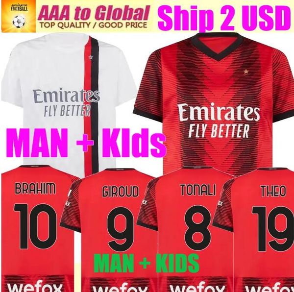 23/24 ac milans ibrahimovic giroud soccer jerseys pulisic theo brahim tonali romagnoli rafa leao giroud kessie saelemaekers away white footb, Black;yellow
23/24 ac milans ibrahimovic giroud soccer jerseys pulisic theo brahim tonali romagnoli rafa leao giroud kessie saelemaekers away white footb, Black;yellow
