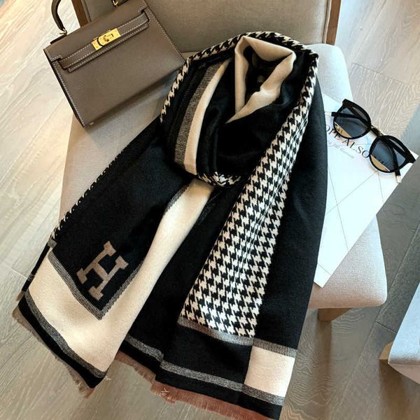 simple thousand bird pattern scarf women's autumn and winter new versatile light luxury style long thickened cashmere warm keeping shaw, Blue;gray
simple thousand bird pattern scarf women's autumn and winter new versatile light luxury style long thickened cashmere warm keeping shaw, Blue;gray