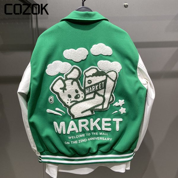 mens jackets cute dog pu leather sleeves varsity jacket men women original green american patchwork baseball loose bomber lapel coat 230726, Black;brown
mens jackets cute dog pu leather sleeves varsity jacket men women original green american patchwork baseball loose bomber lapel coat 230726, Black;brown