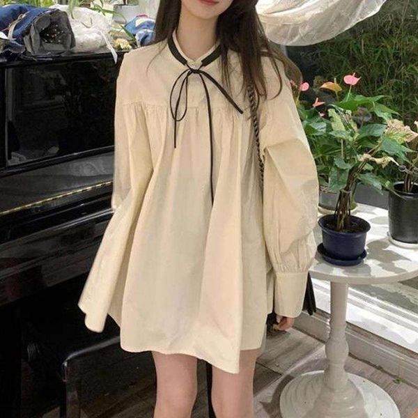 sangzhi japanese shirt short doll dress sweet forest womens french summer, Black;gray
sangzhi japanese shirt short doll dress sweet forest womens french summer, Black;gray